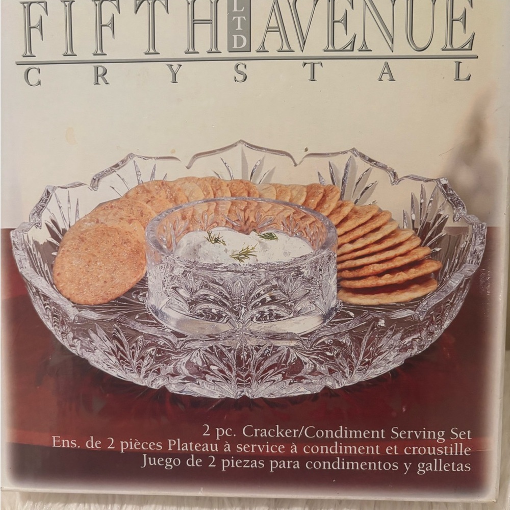 Crystal Clear Serving Set with dip bowl